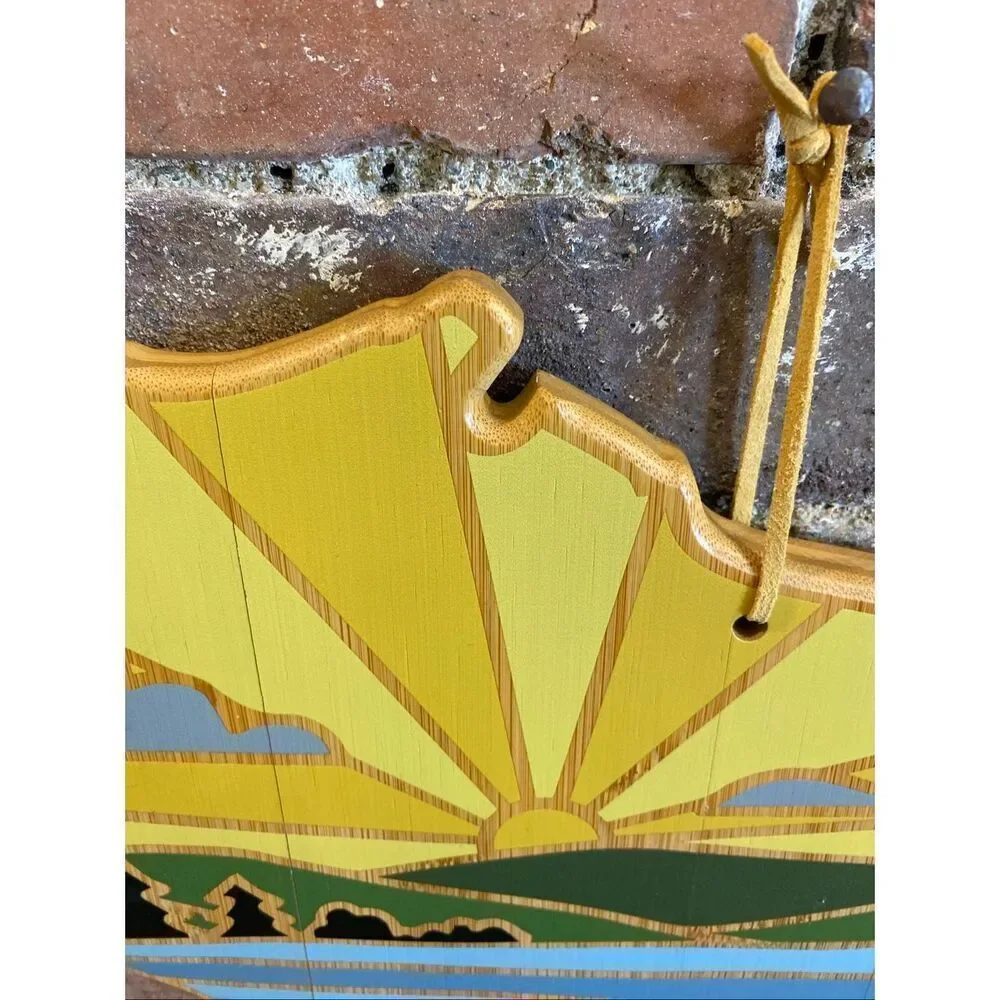 Totally Bamboo • WISCONSIN • State Decorative Colorful Hand Painted Hangable Bam
